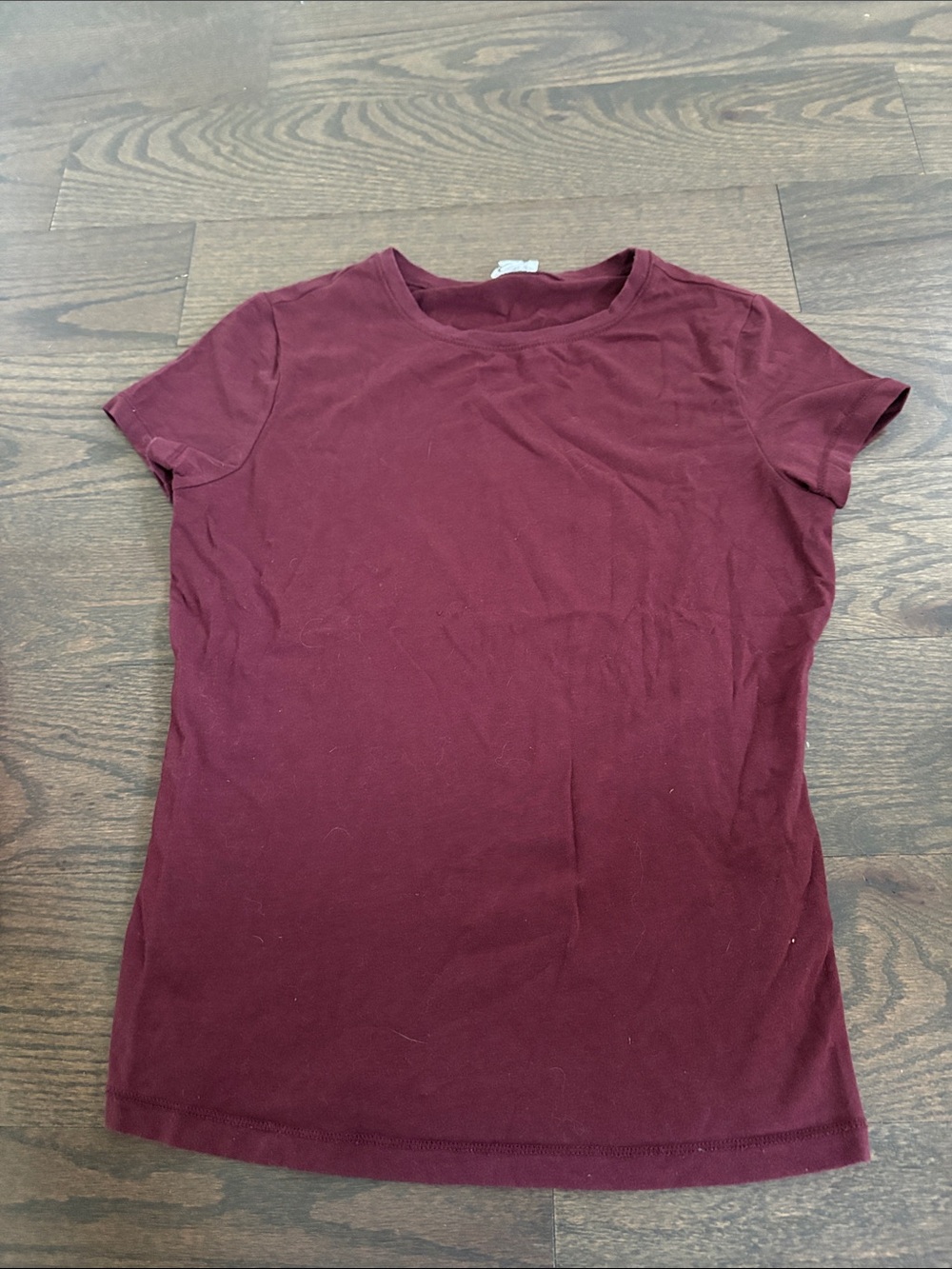 Garage Short Sleeve Crewneck Tee in Burgundy
